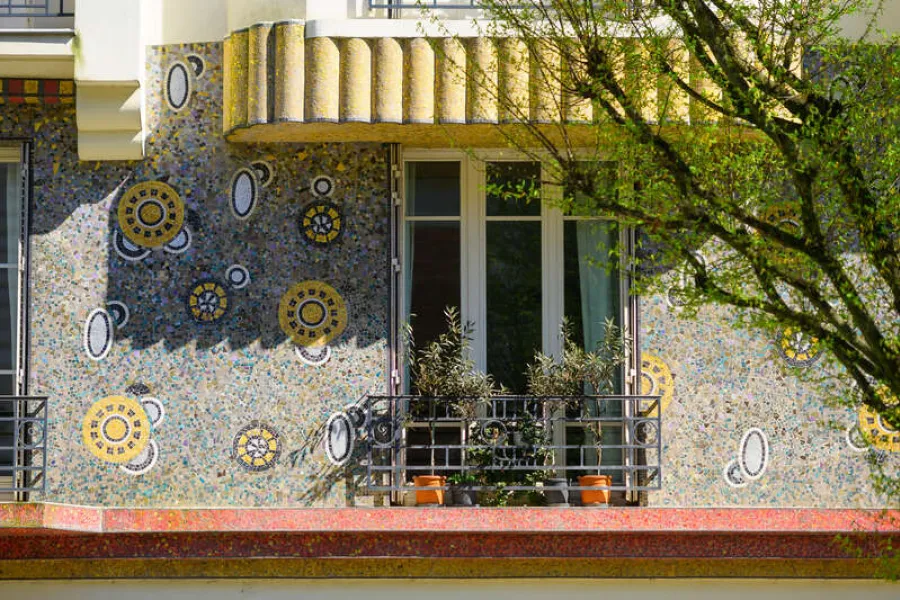 Mosaïque Odorico sur l'immeuble Poirier à Rennes