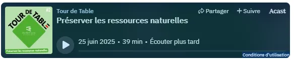 player tour de table préserver les ressources naturelles