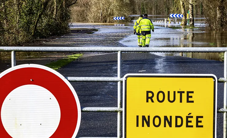 route inondée